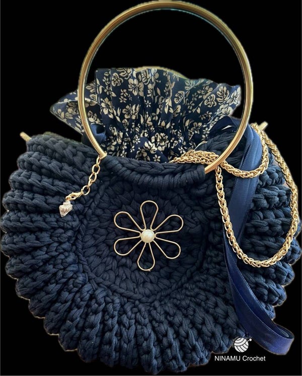 Sac PUPU TARATONI marine et doré