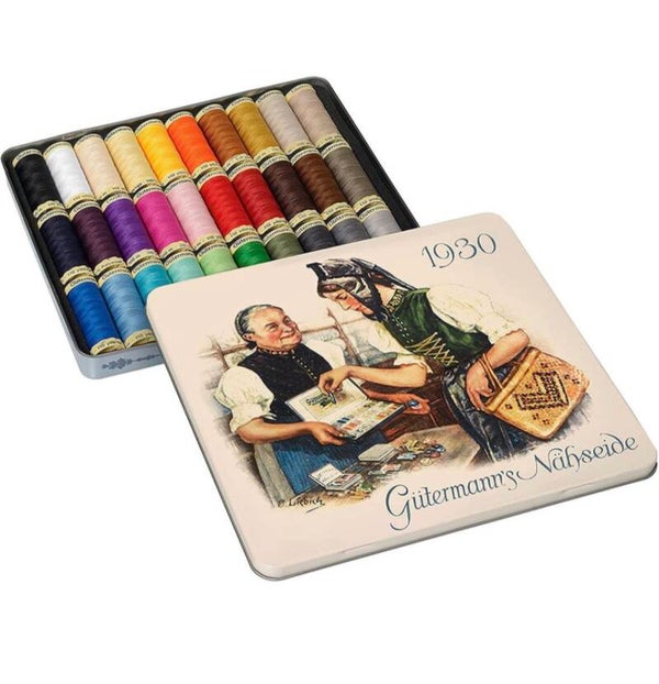 COFFRET GUTERMANN de 30 fils à coudre polyester - Nostalgie 1930