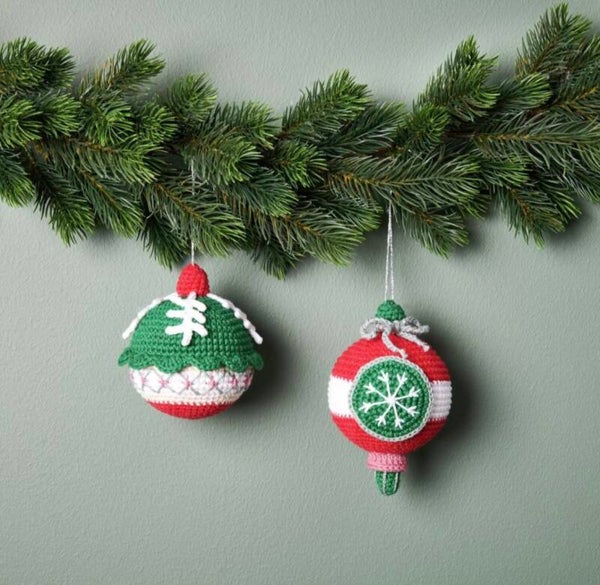 Kit crochet boule de Noël argent