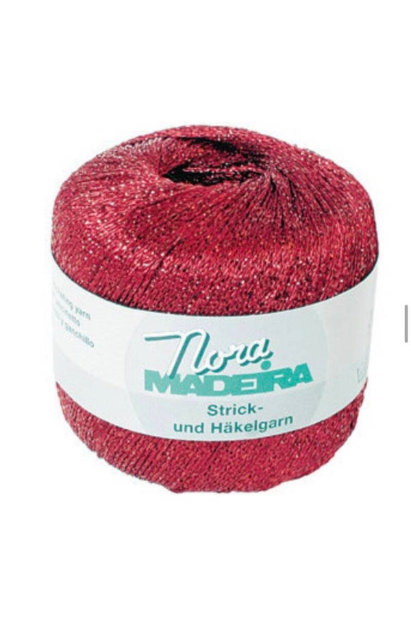 Coton métallisé NORA de MADEIRA rouge