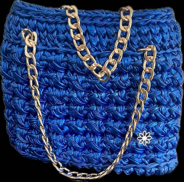 Sac metallic bleu
