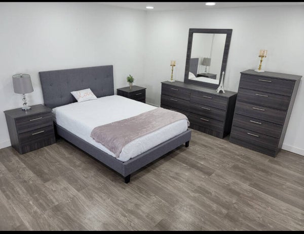 Rio Bedroom Set Charcoal