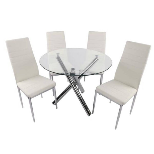 Abby Dining Set White
