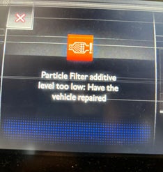 Particle Filter additive levels too low light
