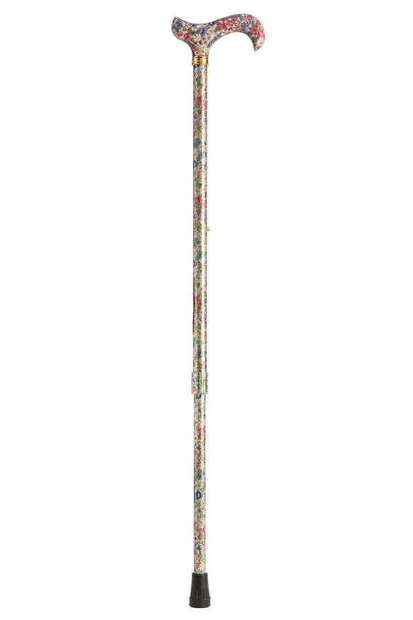 4097N Dames instelbare wandelstok bloemen