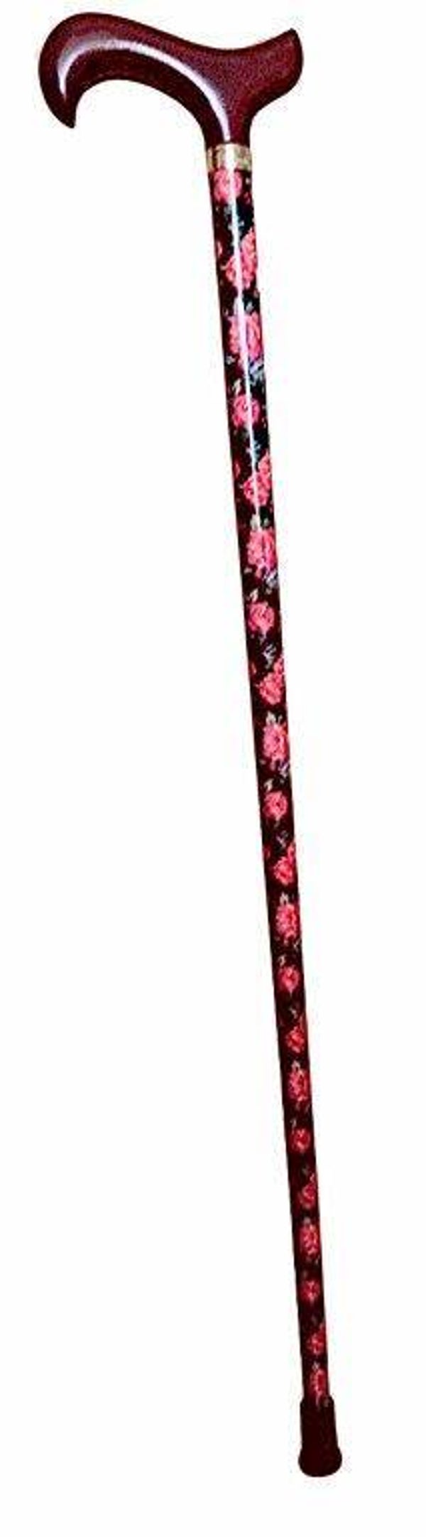 Dames aluminium wandelstok met bloemenprint