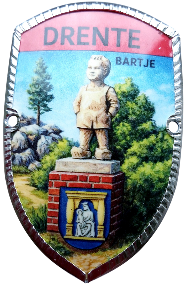 Wandelstok schildje Drenthe Bartje
