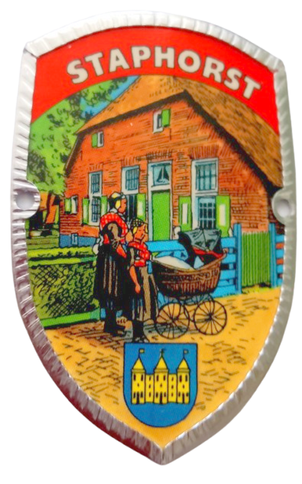 Wandelstok schildje Staphorst