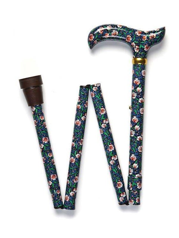 Opvouwbare wandelstok met bloemen motief