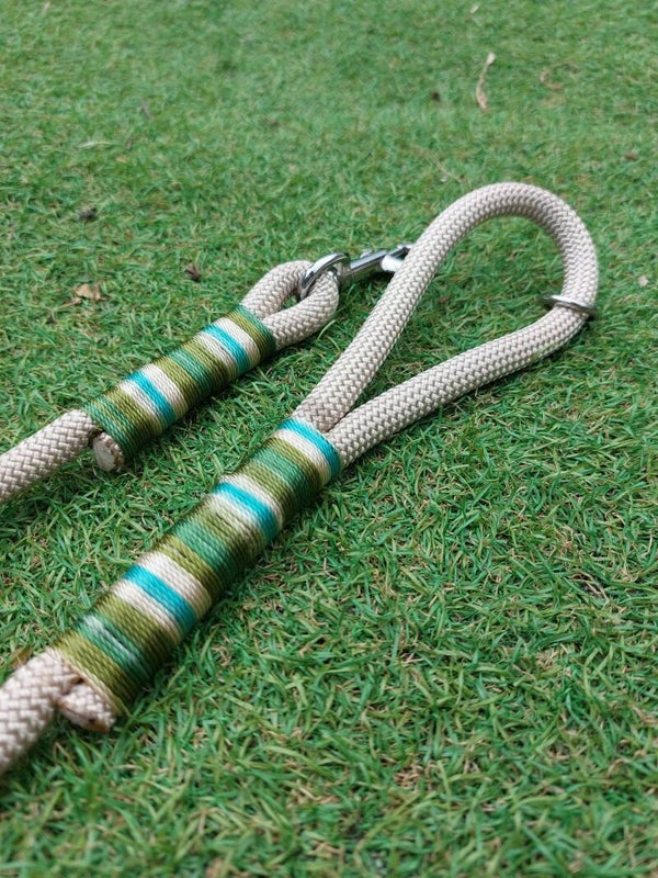 Cream Nylon rope leash