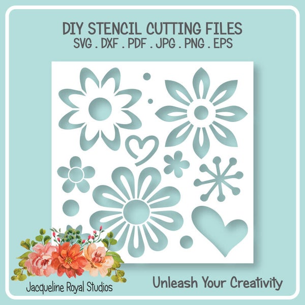 1960s Flower Stencil