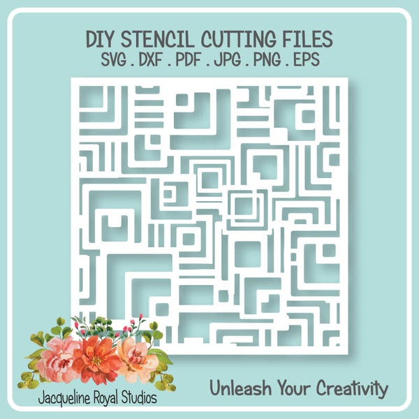 70s All Squares Stencil