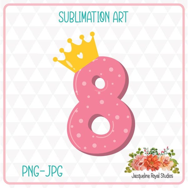 Number 8 With Crown