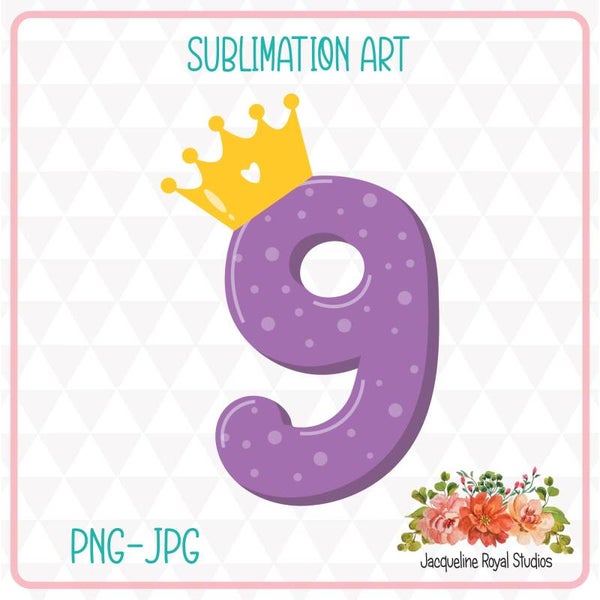 Number 9 With Crown
