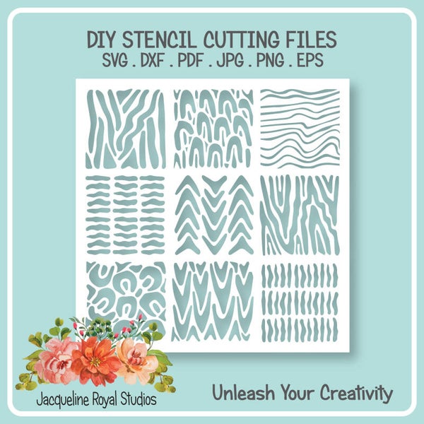 Random Abstract Patterns stencil