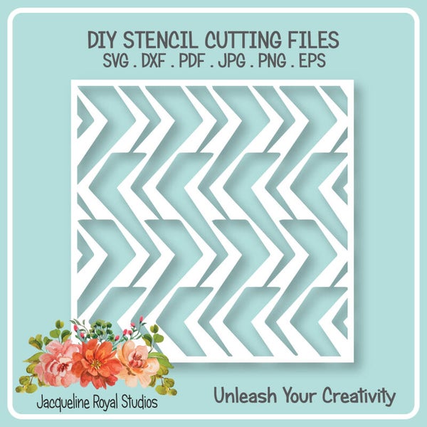 Abstract Chevron Stencil