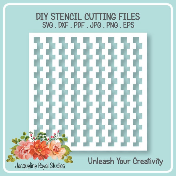 Abstract Tracks Stencil