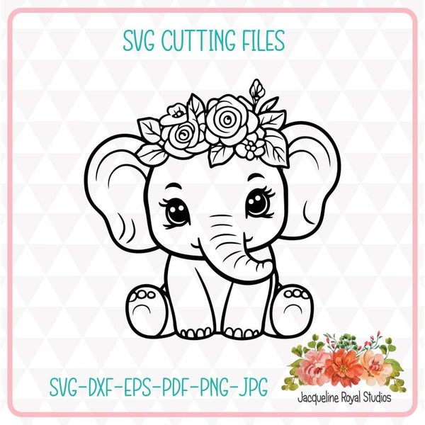 Adorable Elephant Cut Files