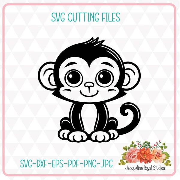 Adorable Little Monkey Cut Files
