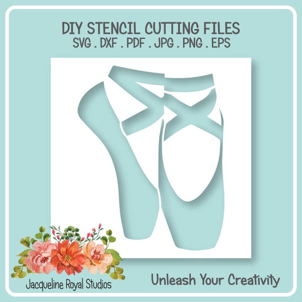 Ballet Slippers Stencil