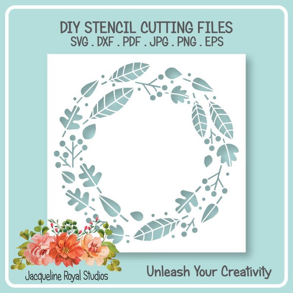 Beautiful Fall Wreath Stencil