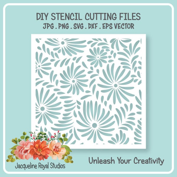 Bold Daisies Stencil