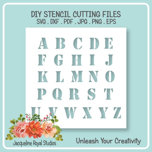 Bold Alphabet Stencil