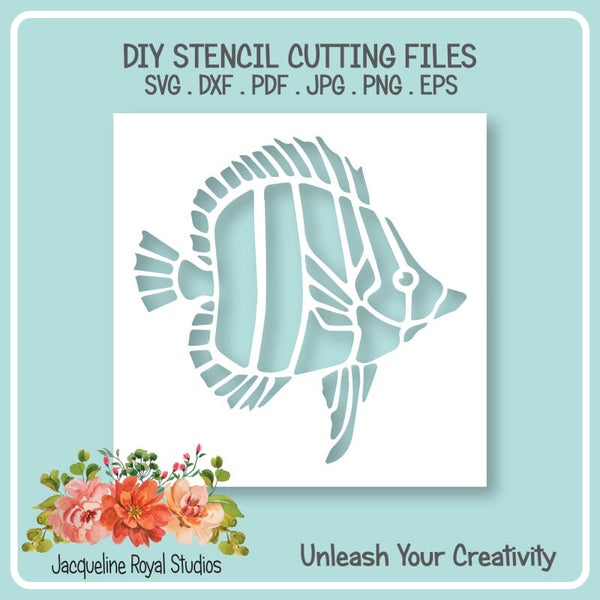 Butterfly Fish Stencil