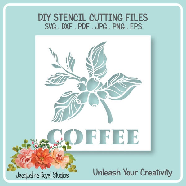 Coffee Plant Stencil
