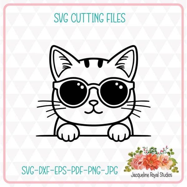 Cool Peeping Cat Cut Files