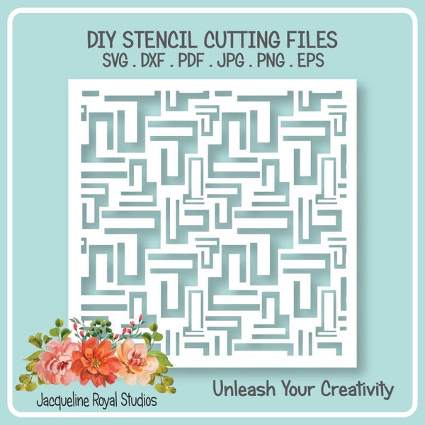 Crazy Rectangles Stencil