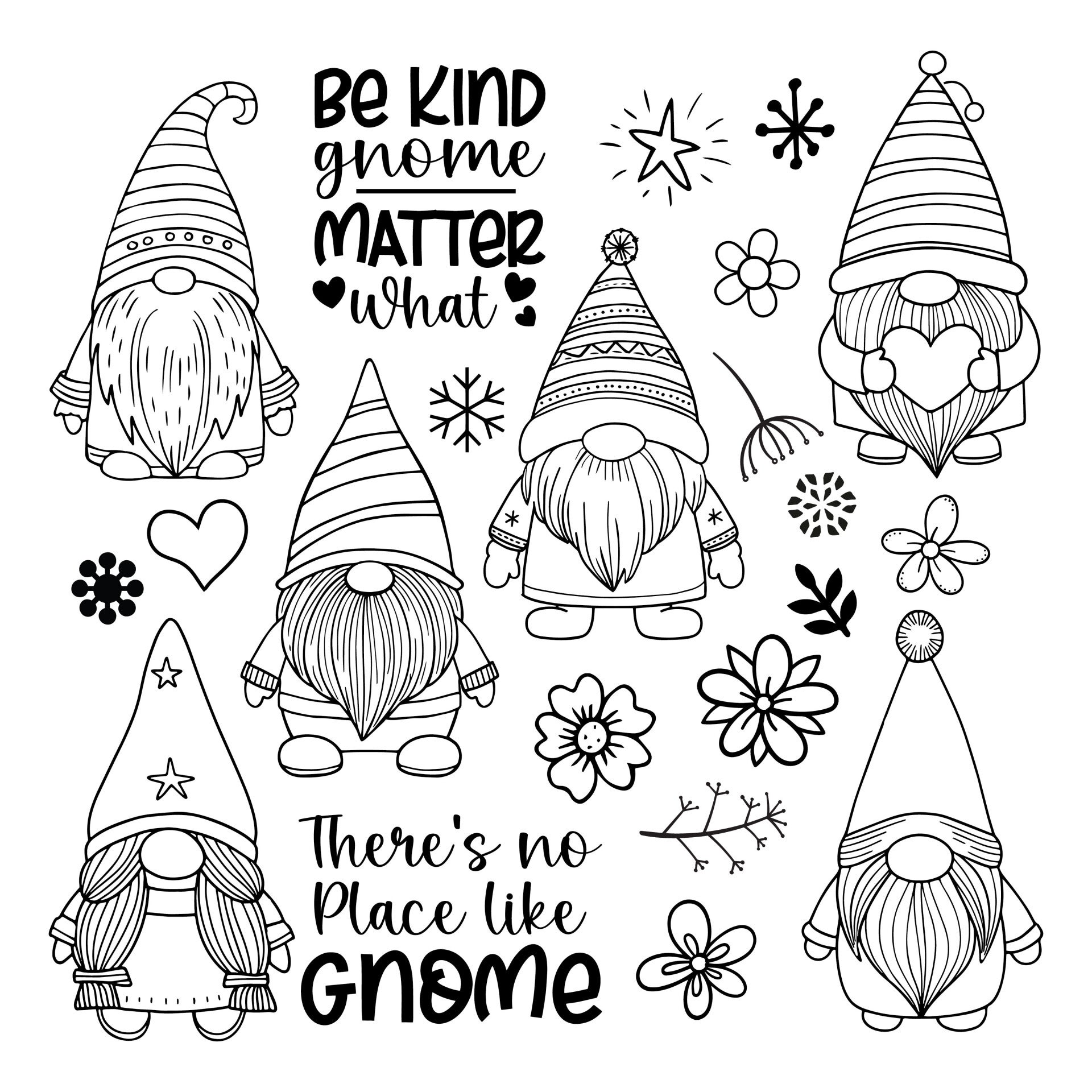Cute Gnomes Digital Stamps