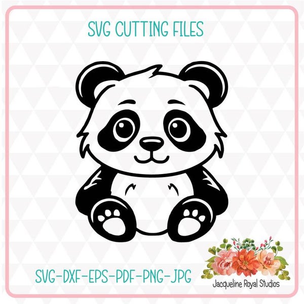 Cute Panda Bear Cut Files