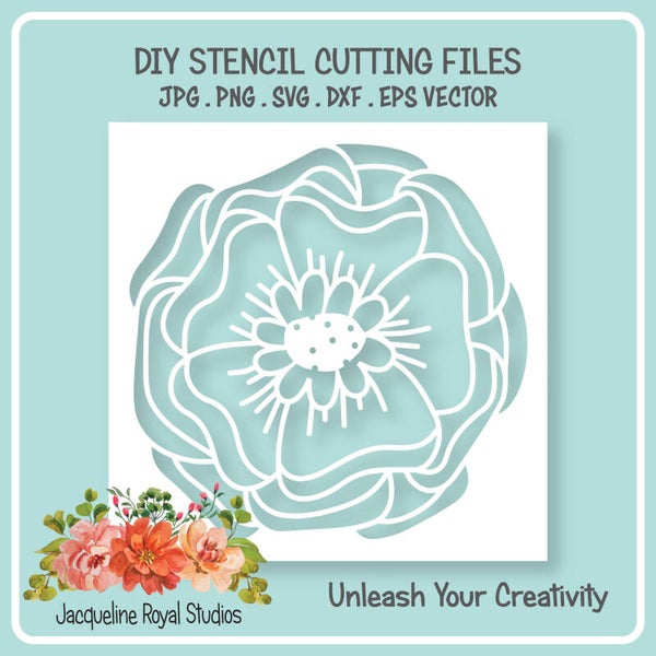 Cute Tudor Rose Stencil