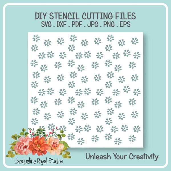 Daisy Background Stencil