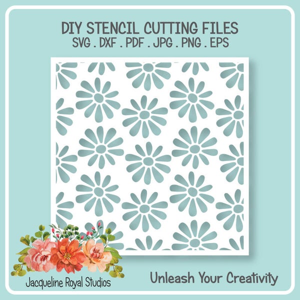 Daisy May Pattern Stencil