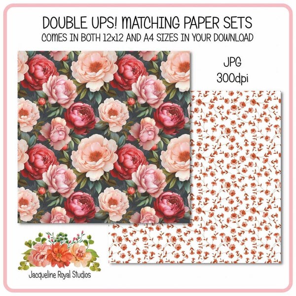 Deep Pink Rose Papers