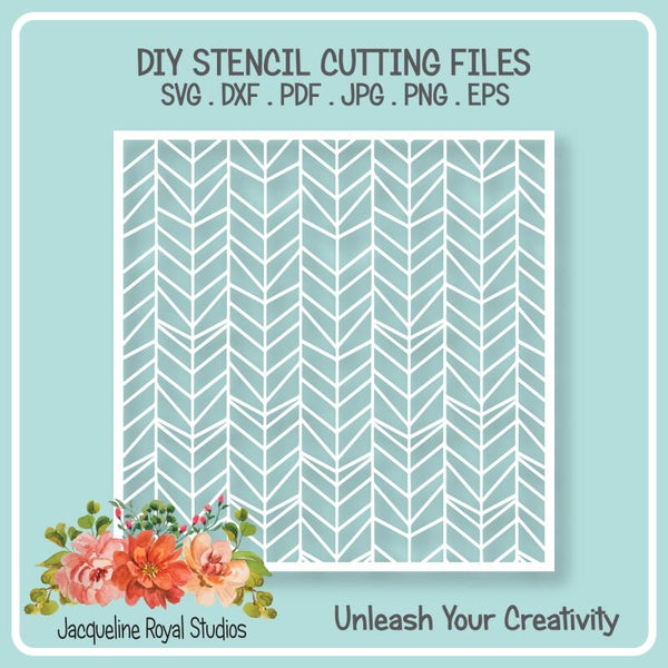 Delicate Chevron Stencil