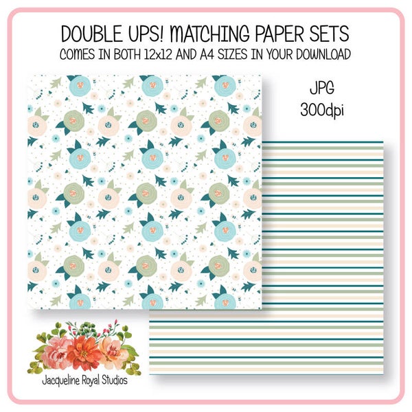 Blue And Peach Papers