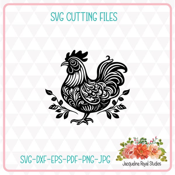 Elegant Chicken Cut File
