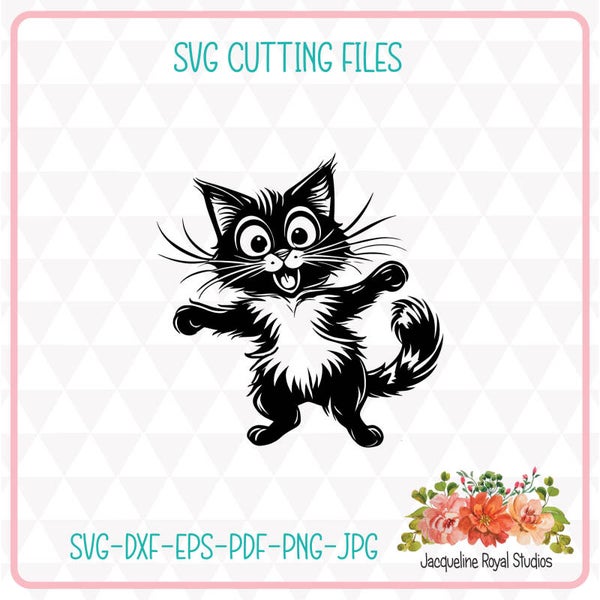 Excited Cat Cut File