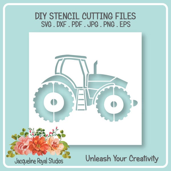 Farm Tractor Stencil