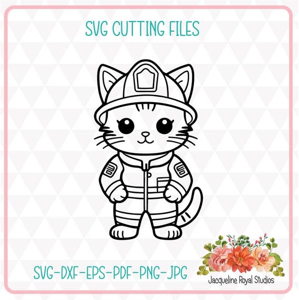 Fire Fighter Kitty Cut Files