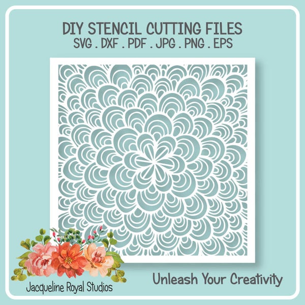 Floral Burst Stencil