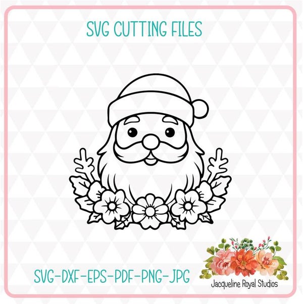 Floral Santa Cut Files