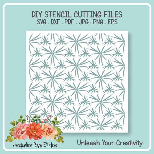 Fun Floral Pattern Stencil