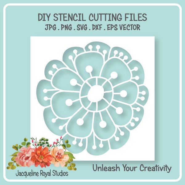 Funky Flower Stencil