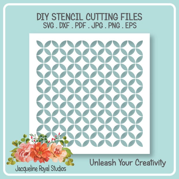 Geometric Circles Stencil