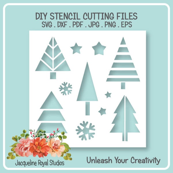 Geometrical Trees Stencil