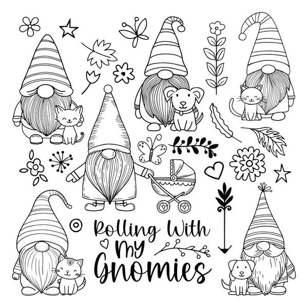 Gnome Pets Digital Stamps